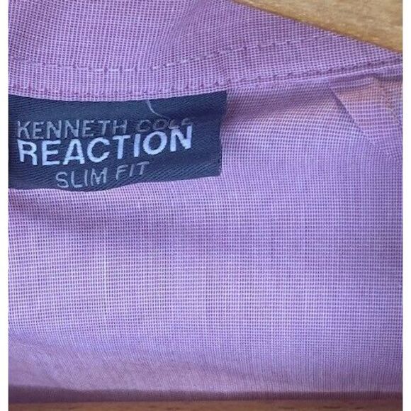 KENNETH COLE REACTION SLIM FIT Men's LARGE BUTTON DOWN 16 34/35 - Picture 4 of 4